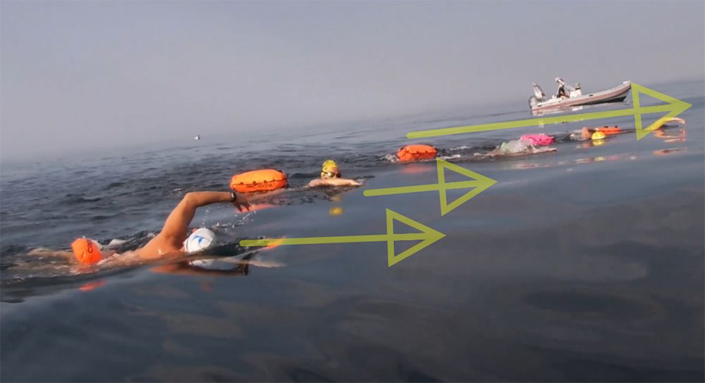 Nado a pies y en lateral