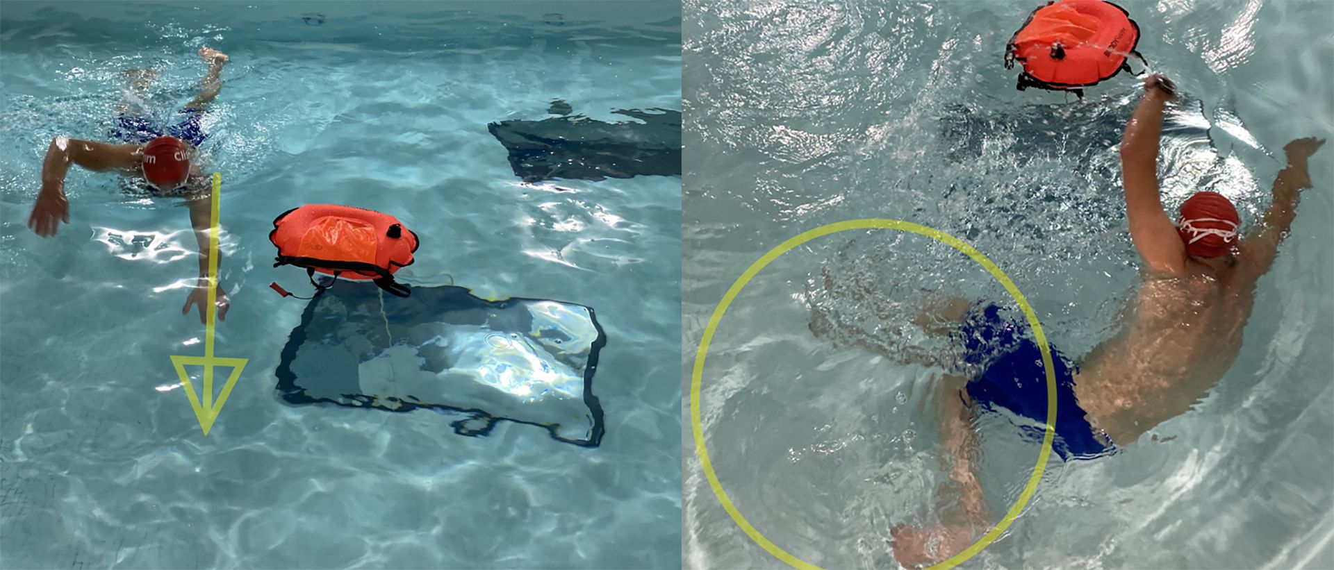 Natación en aguas abiertas  giros de boya y técnica bajo presión