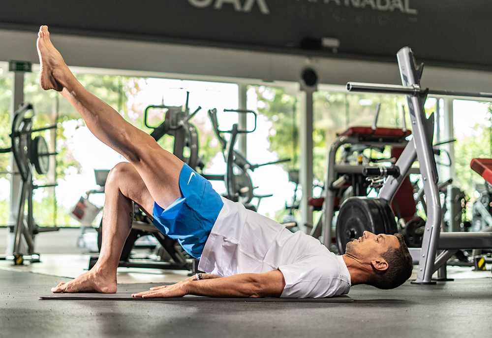 Puente de glúteo con una pierna