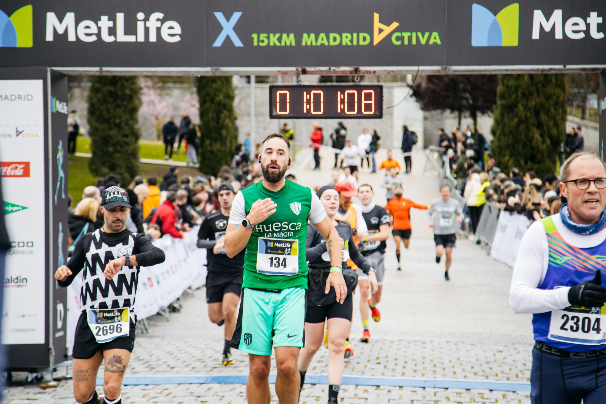 La línea de meta de la Metlife 15K Madrid Activo