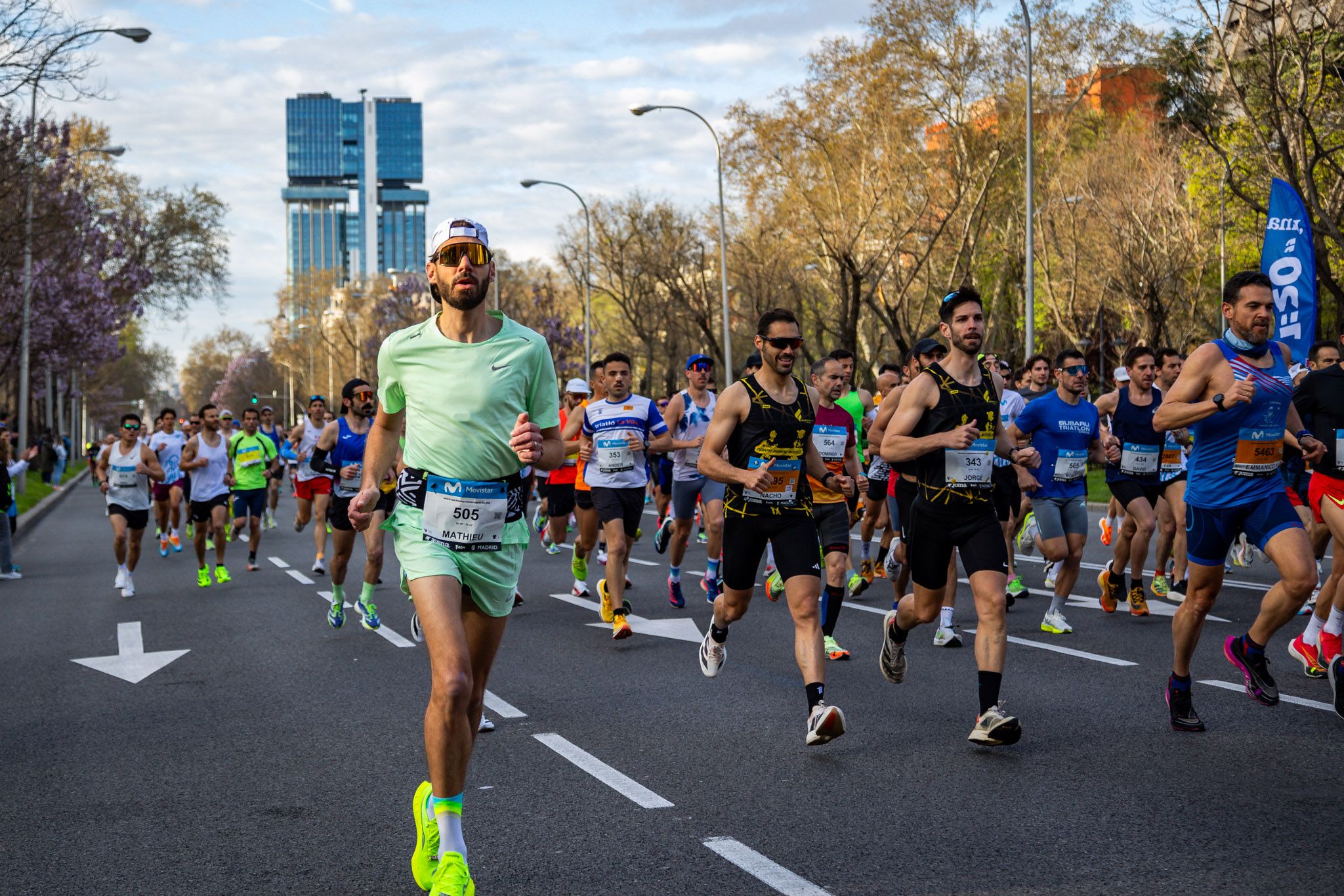 Imagen de los primeros kilómetros del Movistar Madrid Medio Maratón