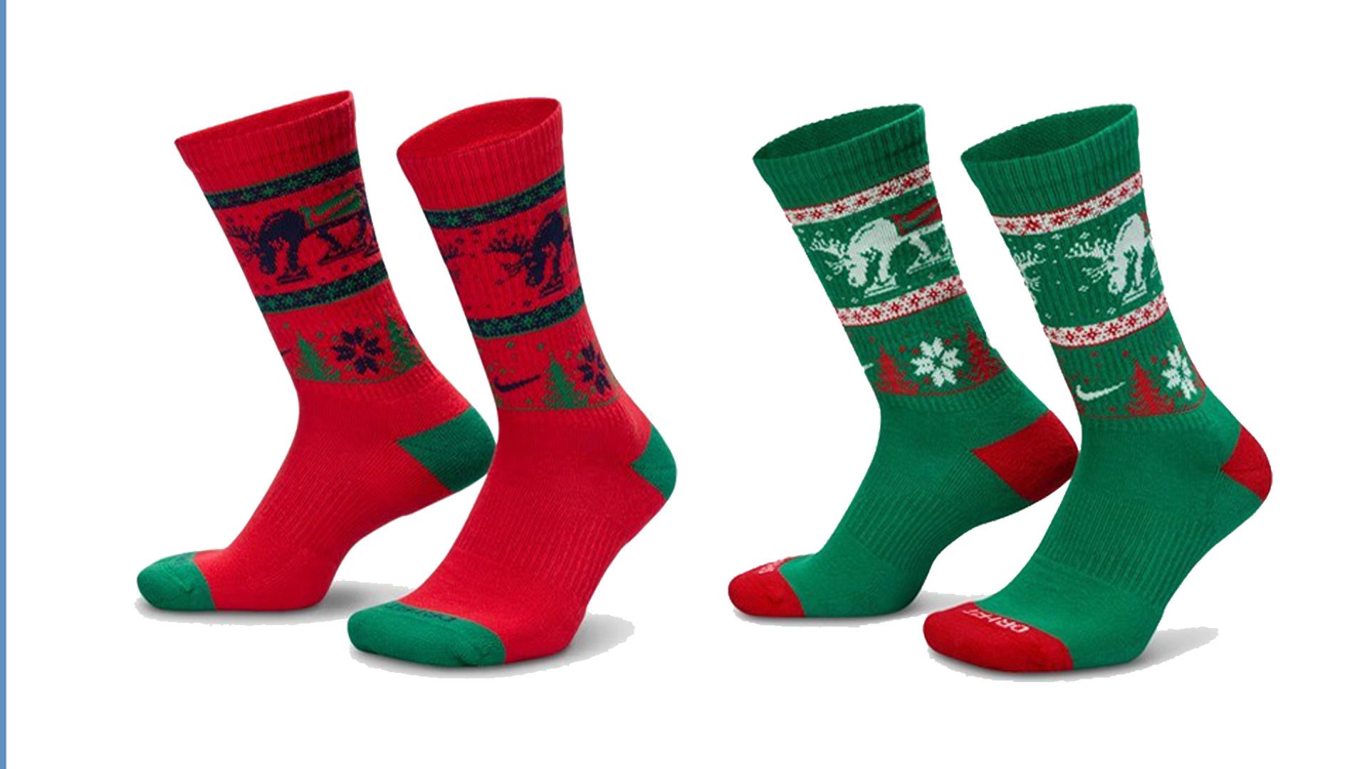 calcetines navidad rojos y verdes