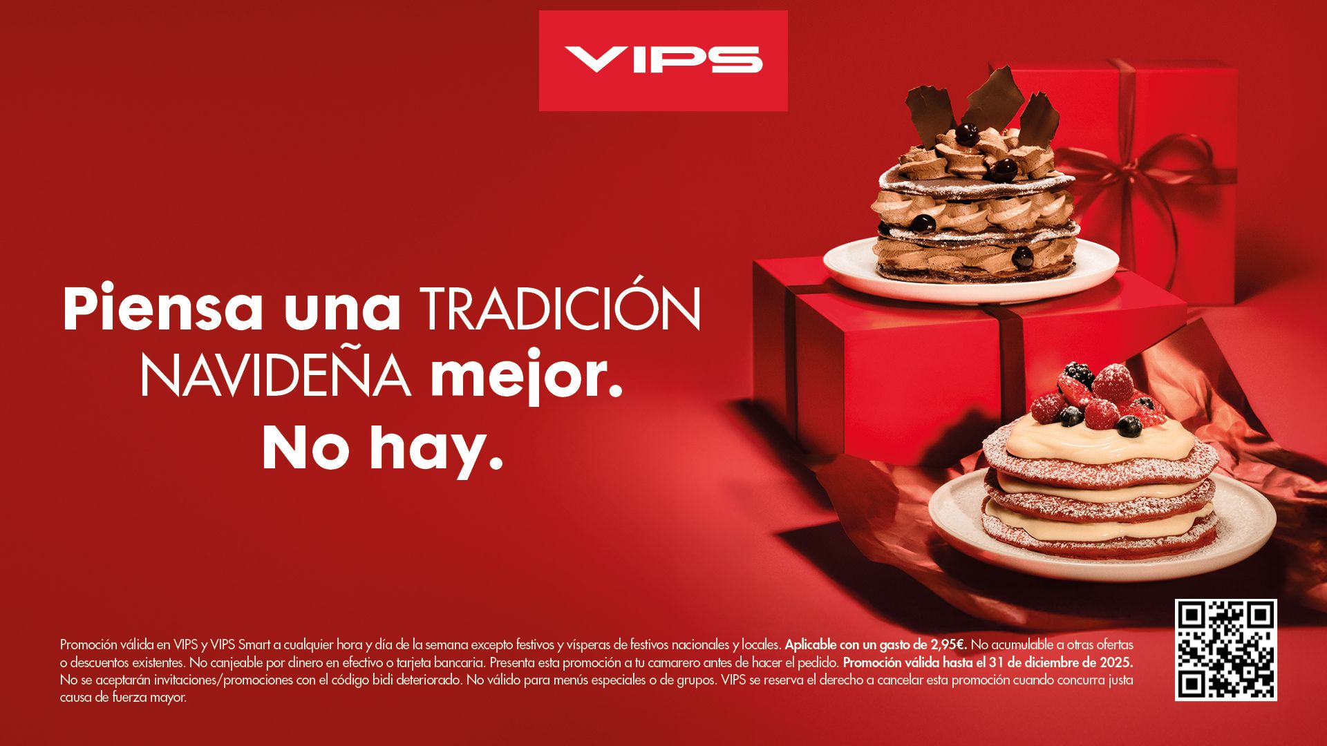 Aprovecha el descuento y prueba las tortitas navideñas de VIPS