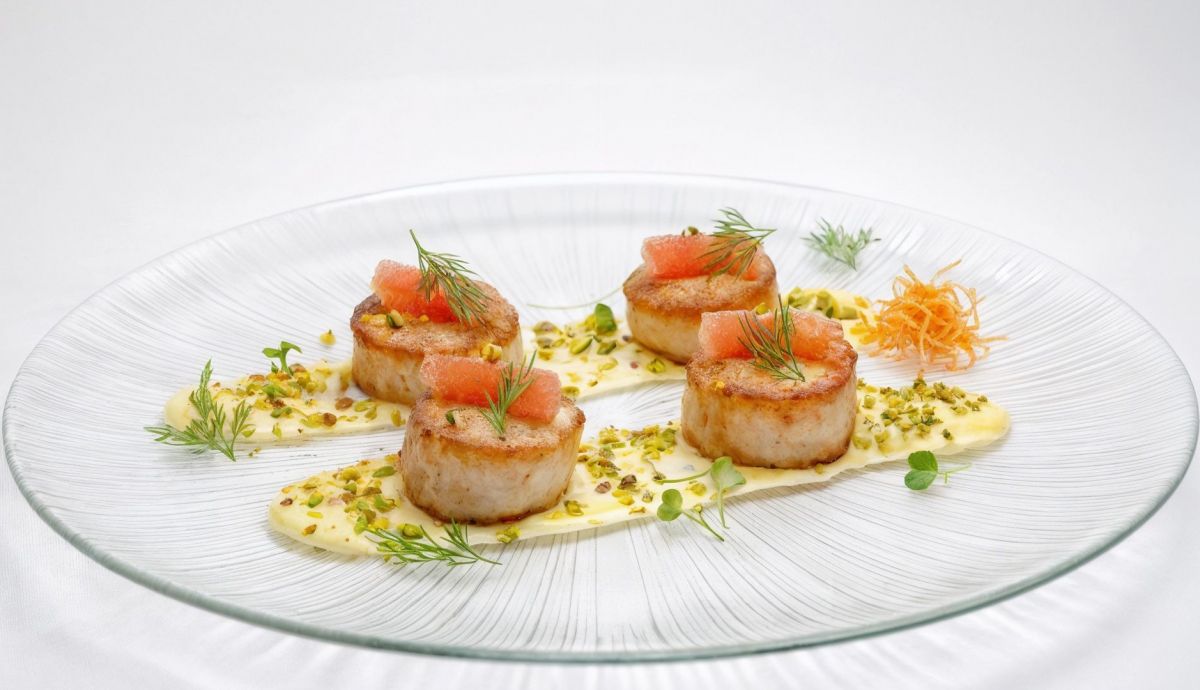 Receta de Vieira templada con pomelo