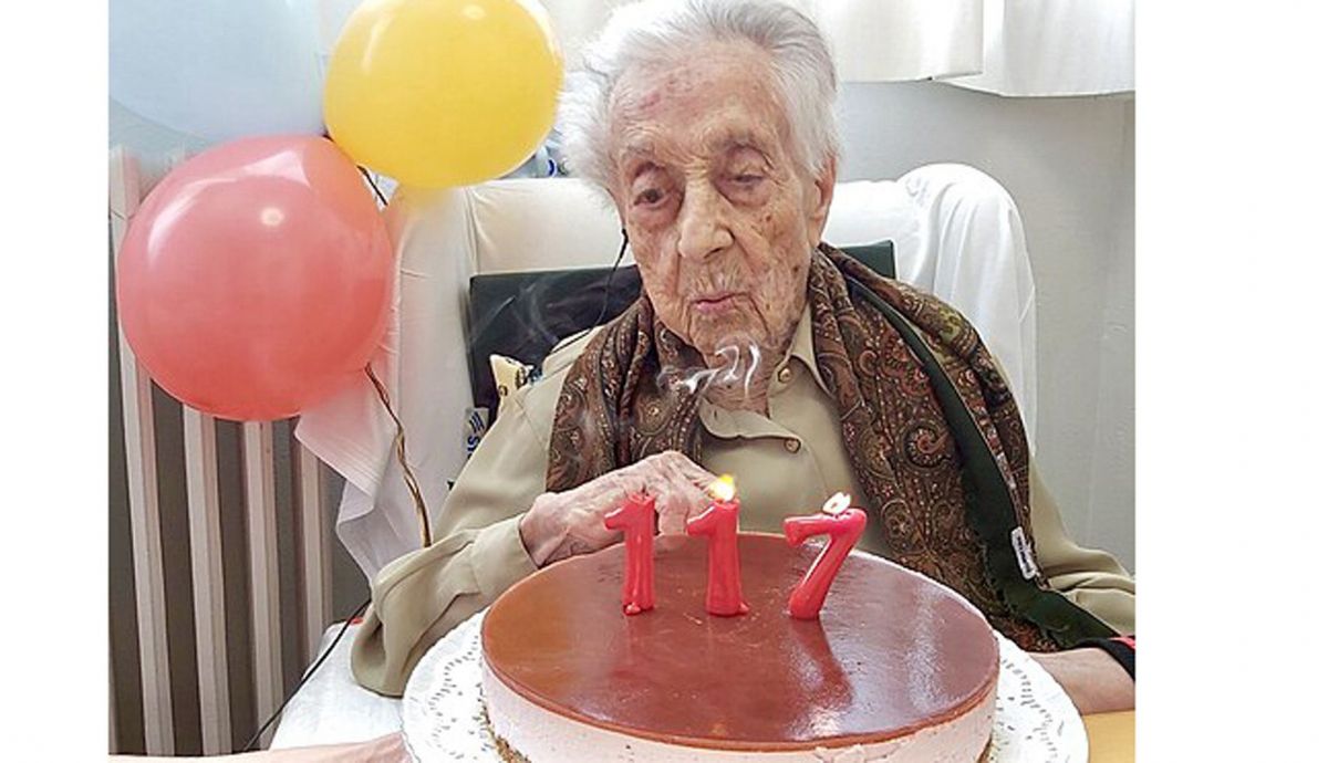 Maria Branyas Morera  en su cumpleaños con 117 años