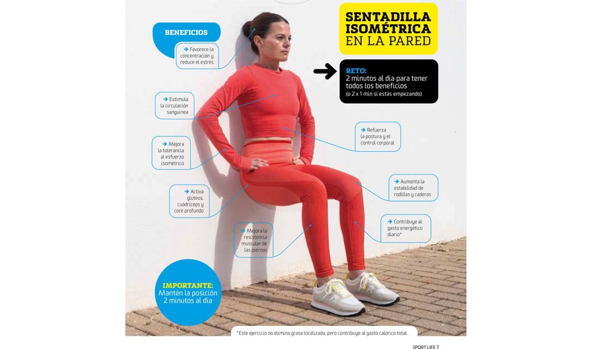 Beneficios de la sentadilla isométrica enla pared