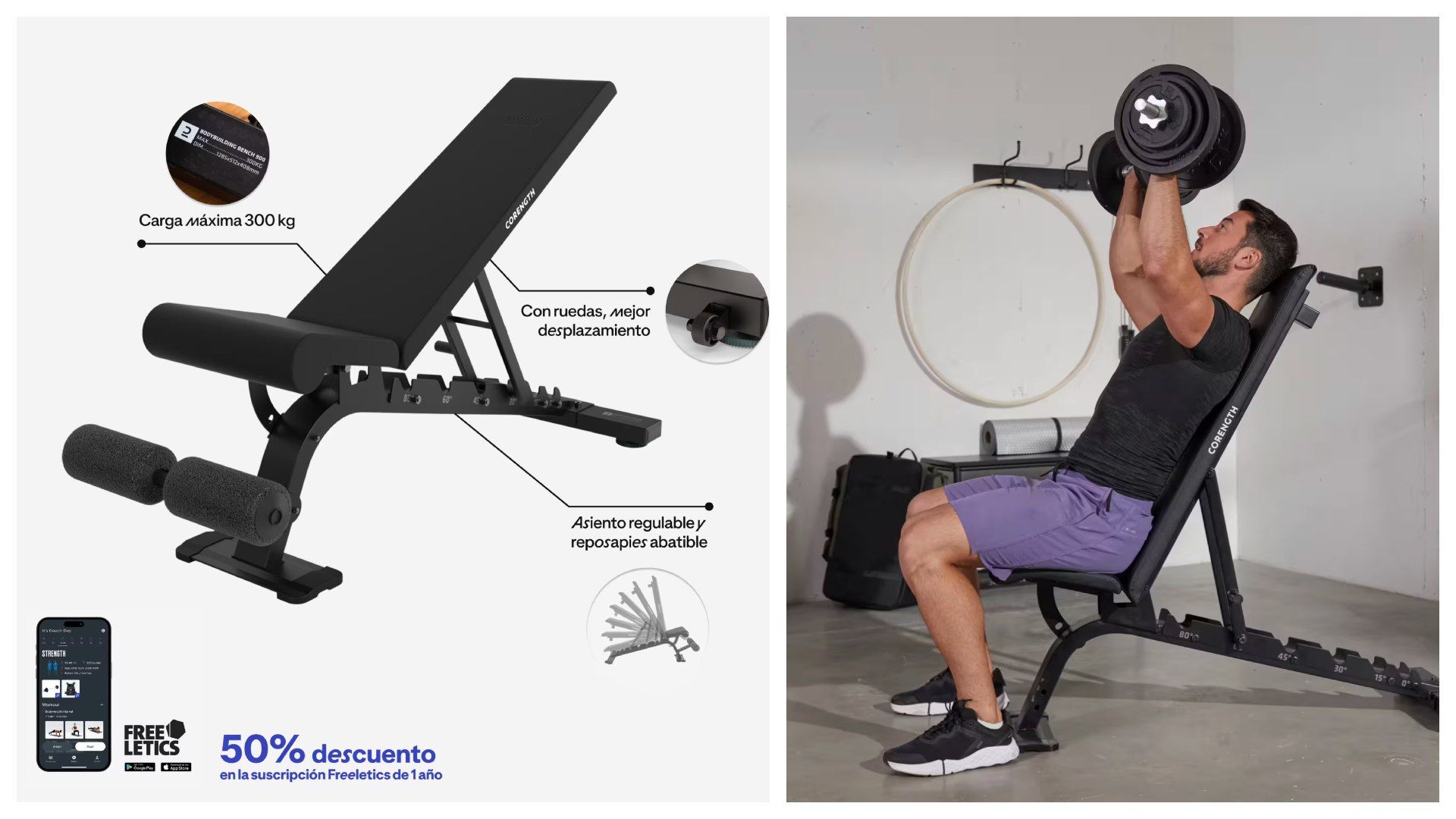 Banco de musculación Corength 900.