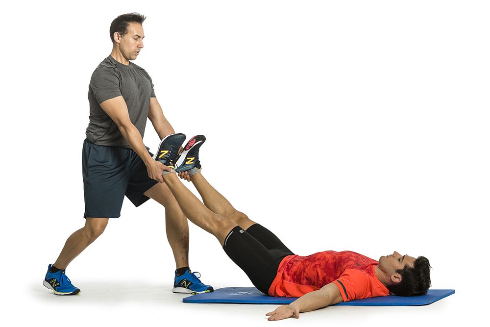 Tracción de piernas en supino