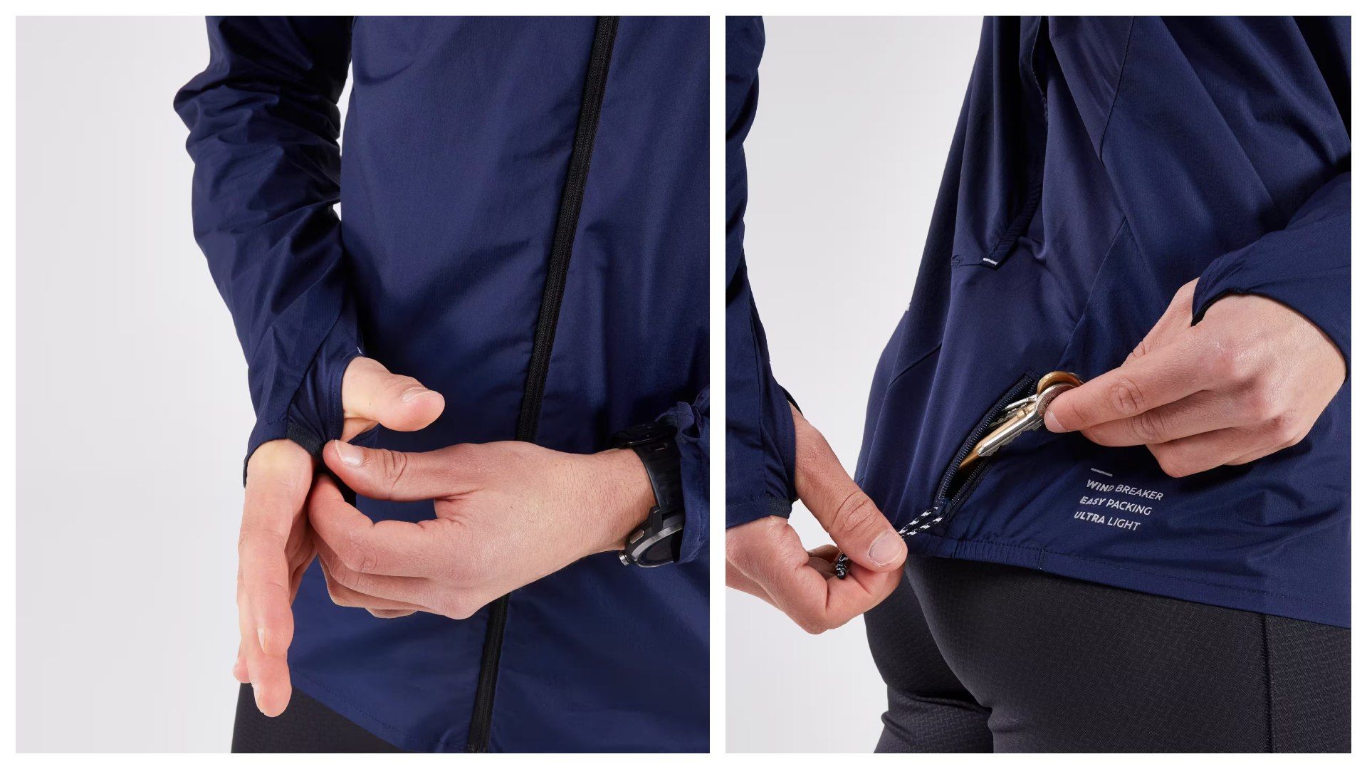 Chaqueta cortaviento para running y trail running KIPRUN Run 900.