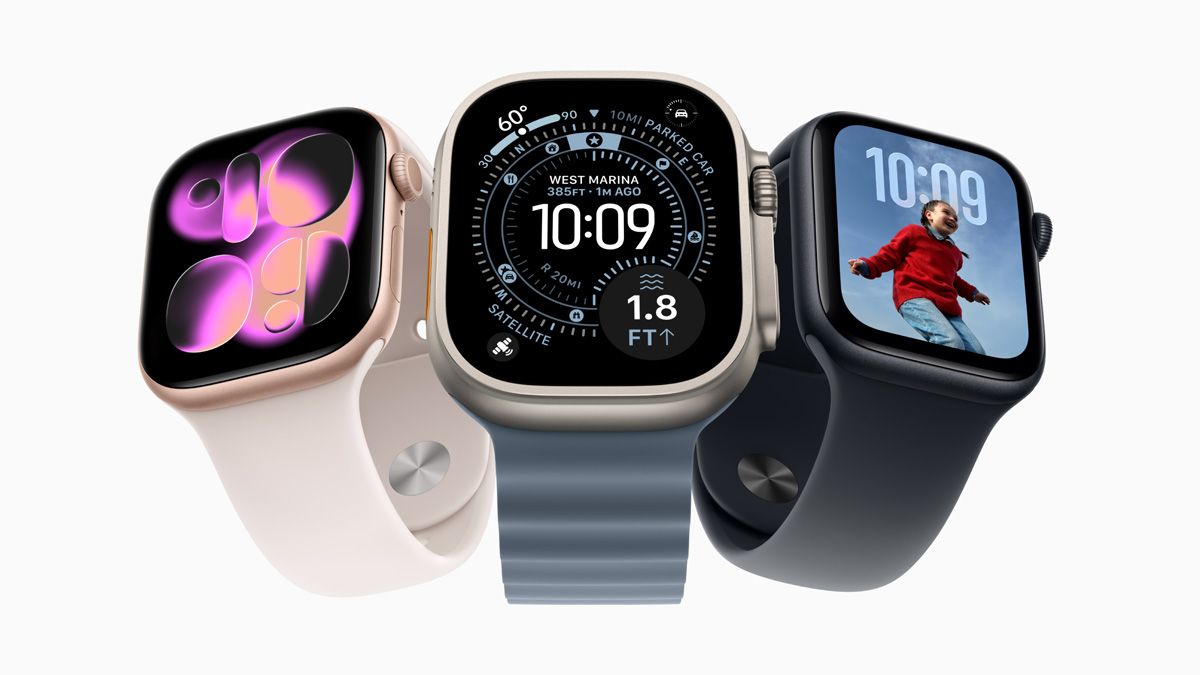 Apple Watch three up