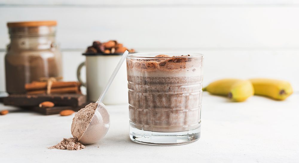 Batido de proteínas con cacao