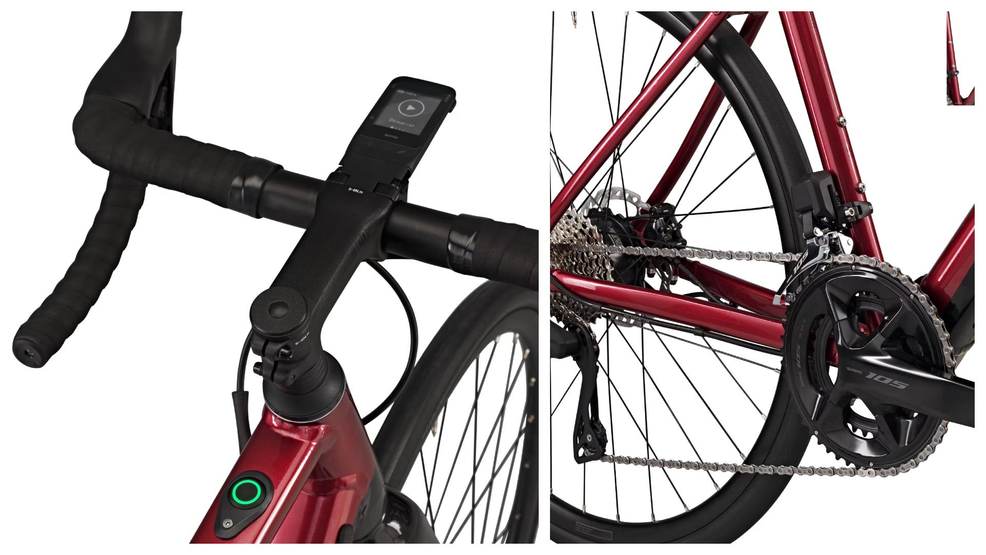 Bicicleta Eléctrica de Carretera Van Rysel E EDR AF Rojo Shimano 105 Di2 2x12v.
