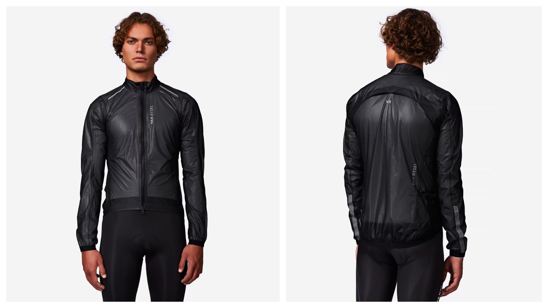 Chubasquero ciclismo hombre Van Rysel Ultralight Negro