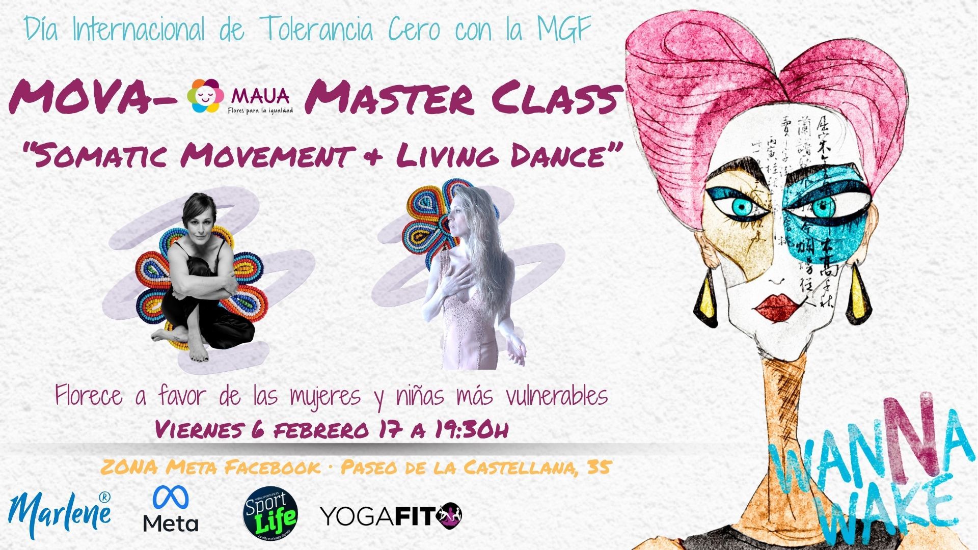 Masterclass MOVA, Somatic Movement + Living Dance solidario con Wanawake