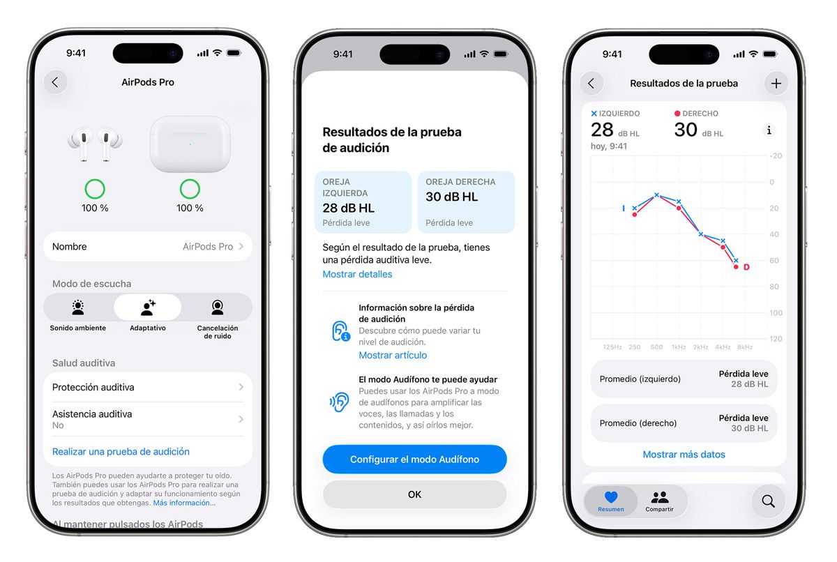 Prueba de audicion apple health
