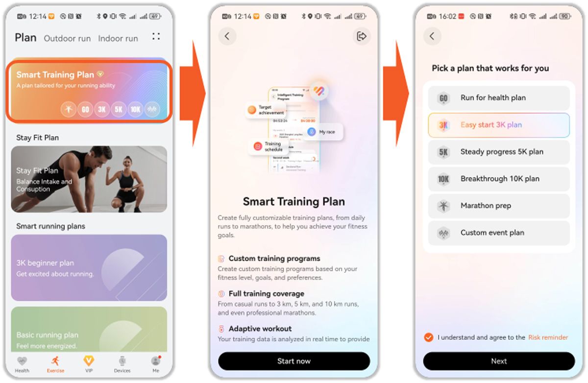huawei watch gt runner 2 planes entrenamiento