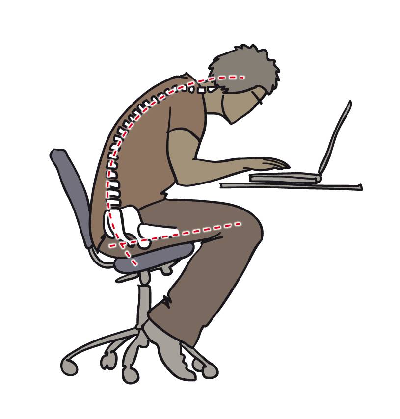 Postura incorrecta en silla