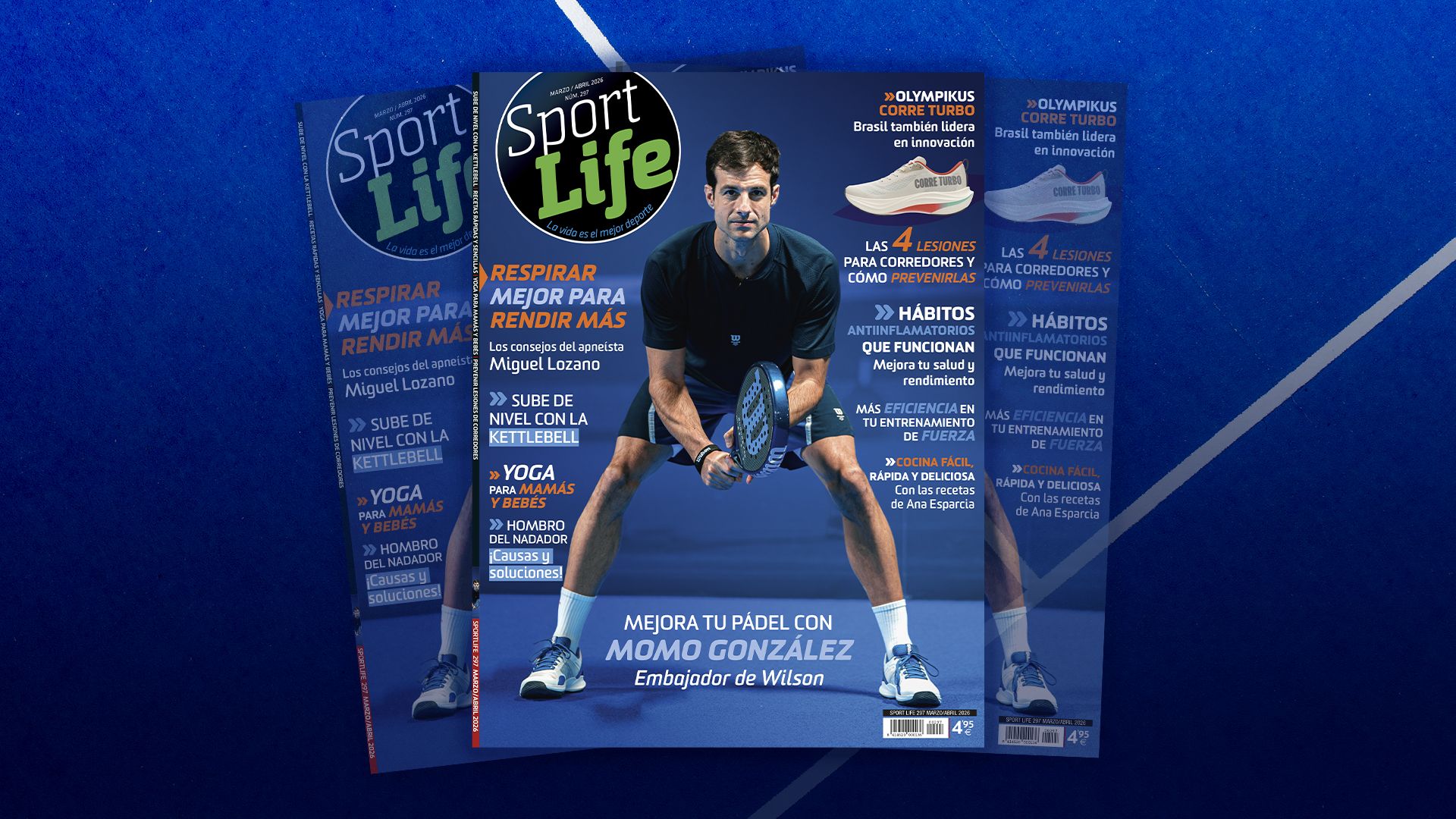 La estrella del pádel Momo González es portada del nuevo Sport Life marzo/abril 2026