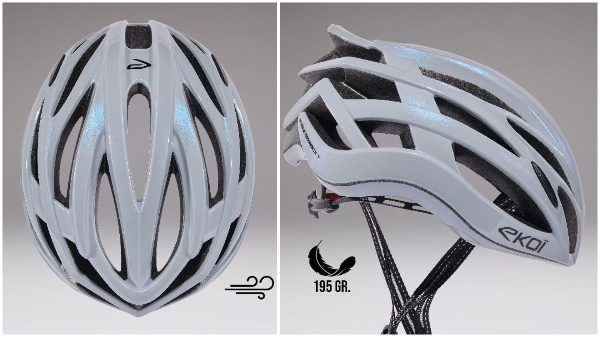 Casco EKOI CORSA LIGHT Plata.
