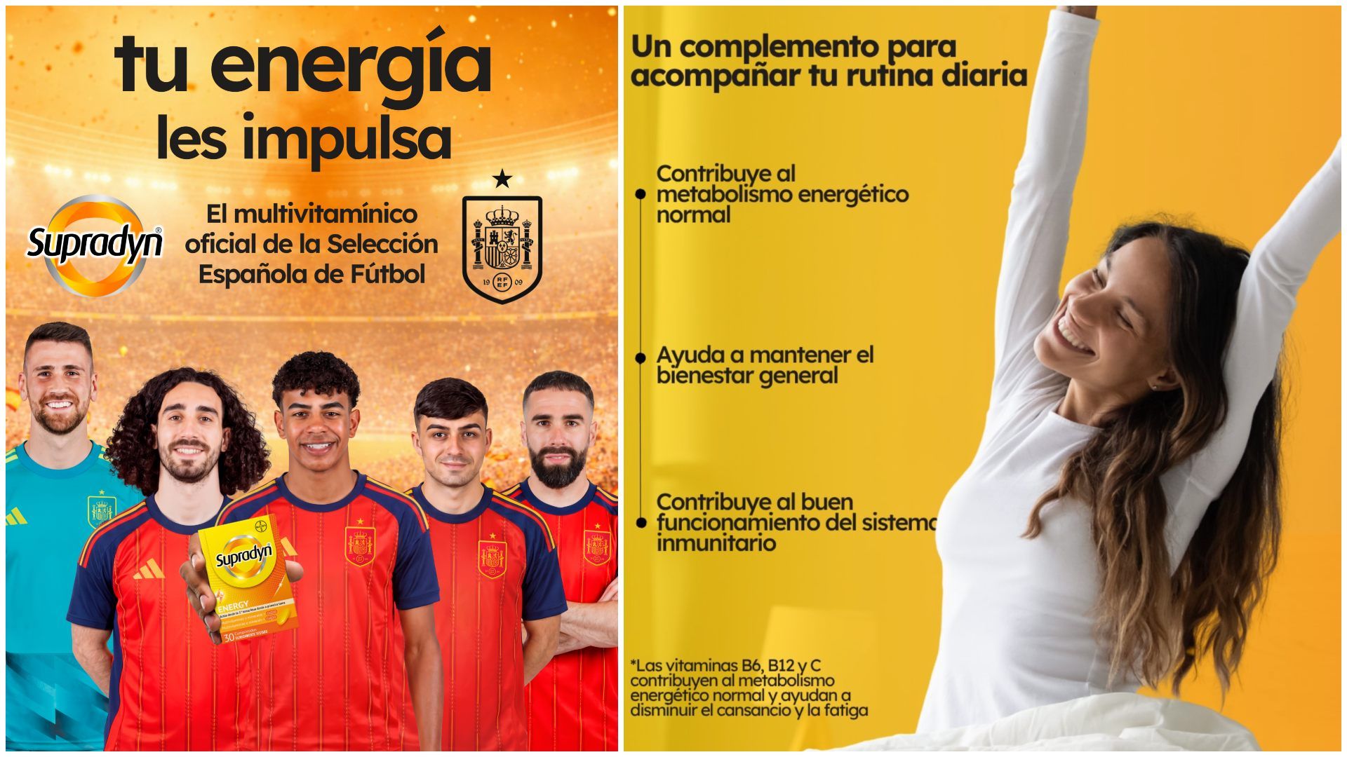 Supradyn® de Bayer, el multivitamínico oficial de la Selección Española Absoluta