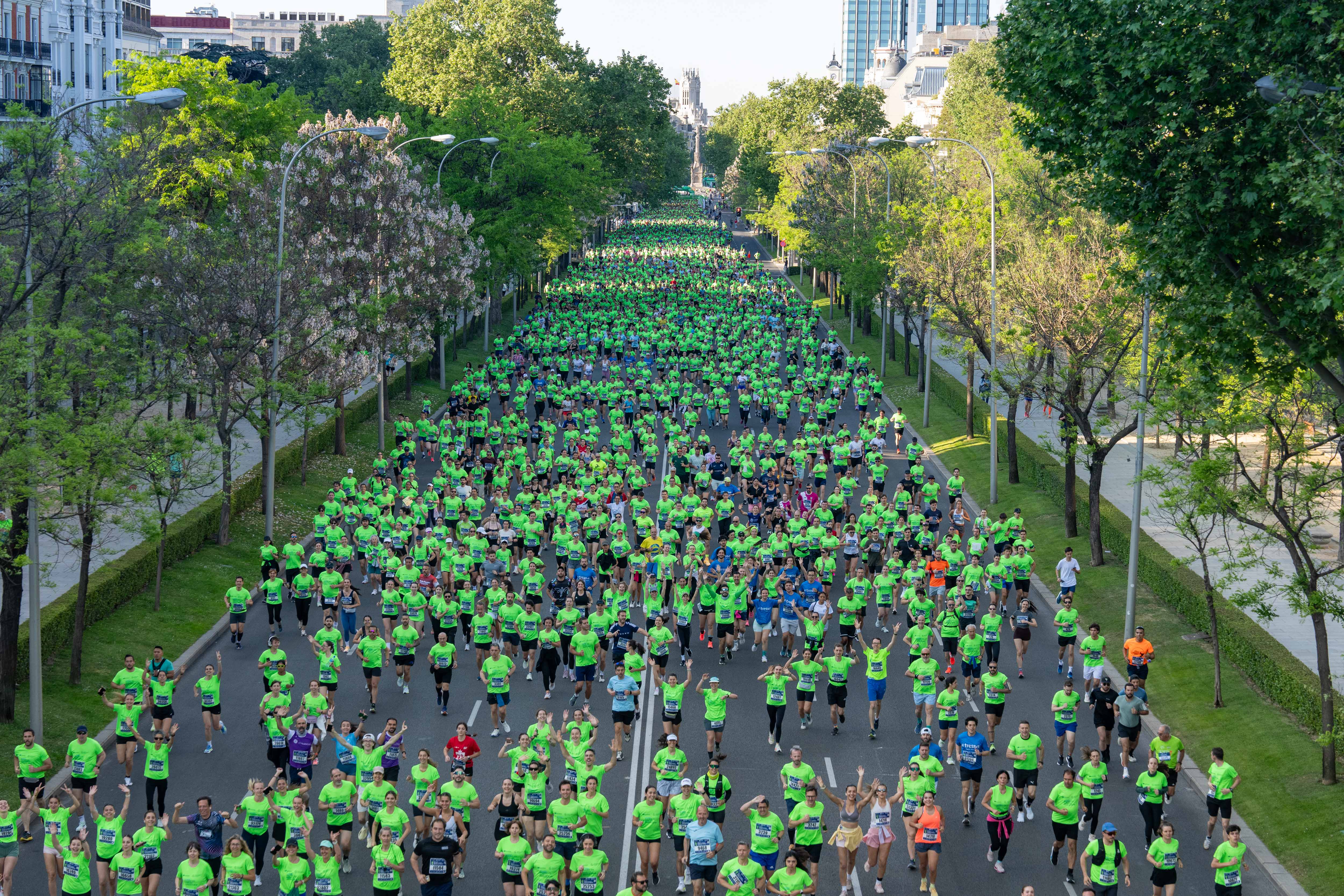 La espectacular marea verde de la XIII Carrera Madrid en Marcha Contra el Cáncer