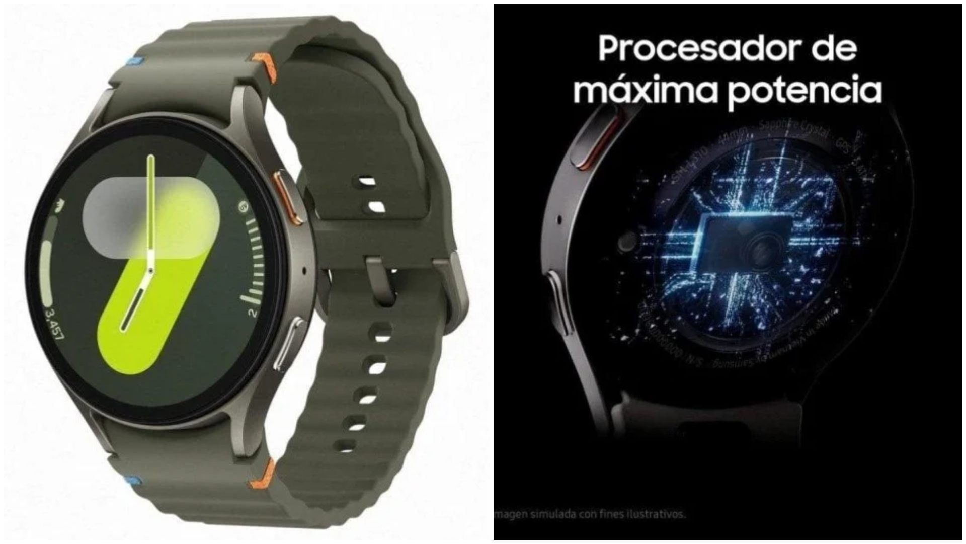 Samsung Galaxy Watch7 44mm Bluetooth Reloj Smartwatch Verde.