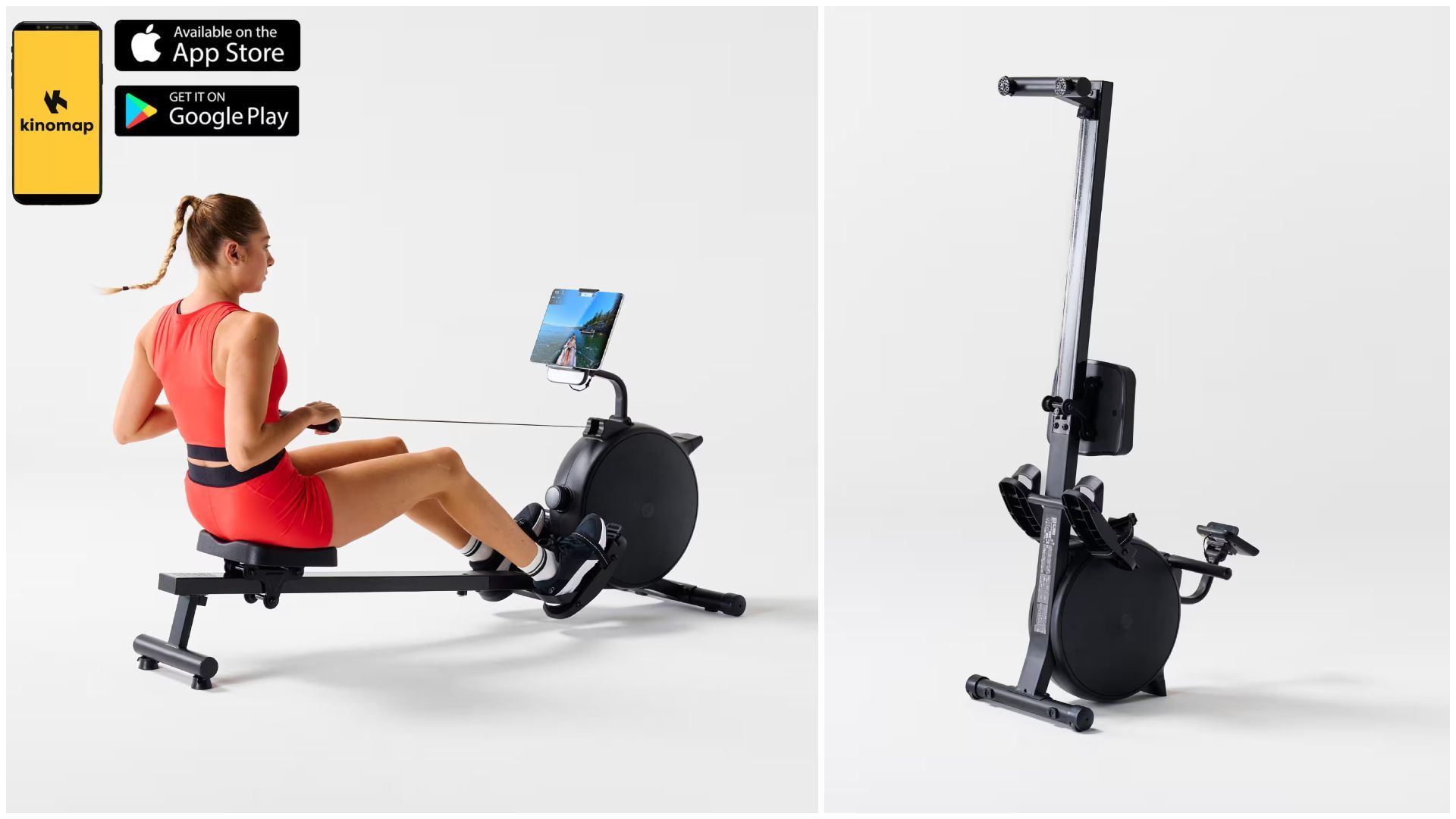 Máquina Remo Initial Row 100 Negro Conectada Con Resistencia.