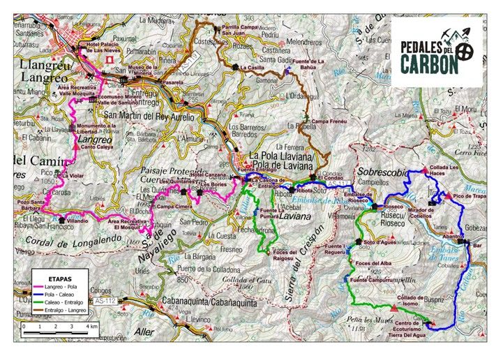 Mapa Pedales del carbón.