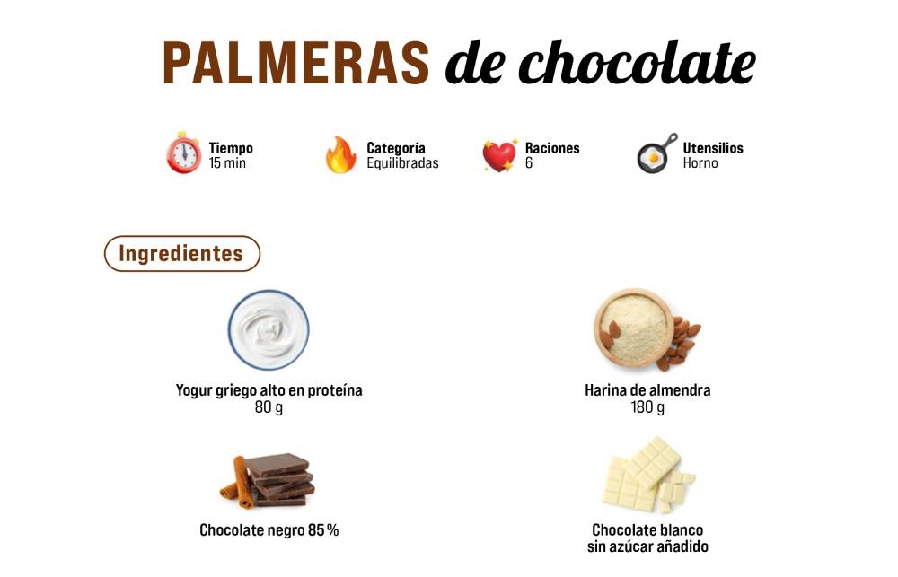 Palmeras de chocolate ingredientes