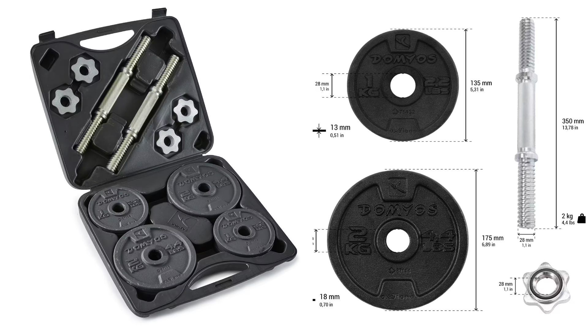 Kit mancuernas 20 kg musculación Corength.