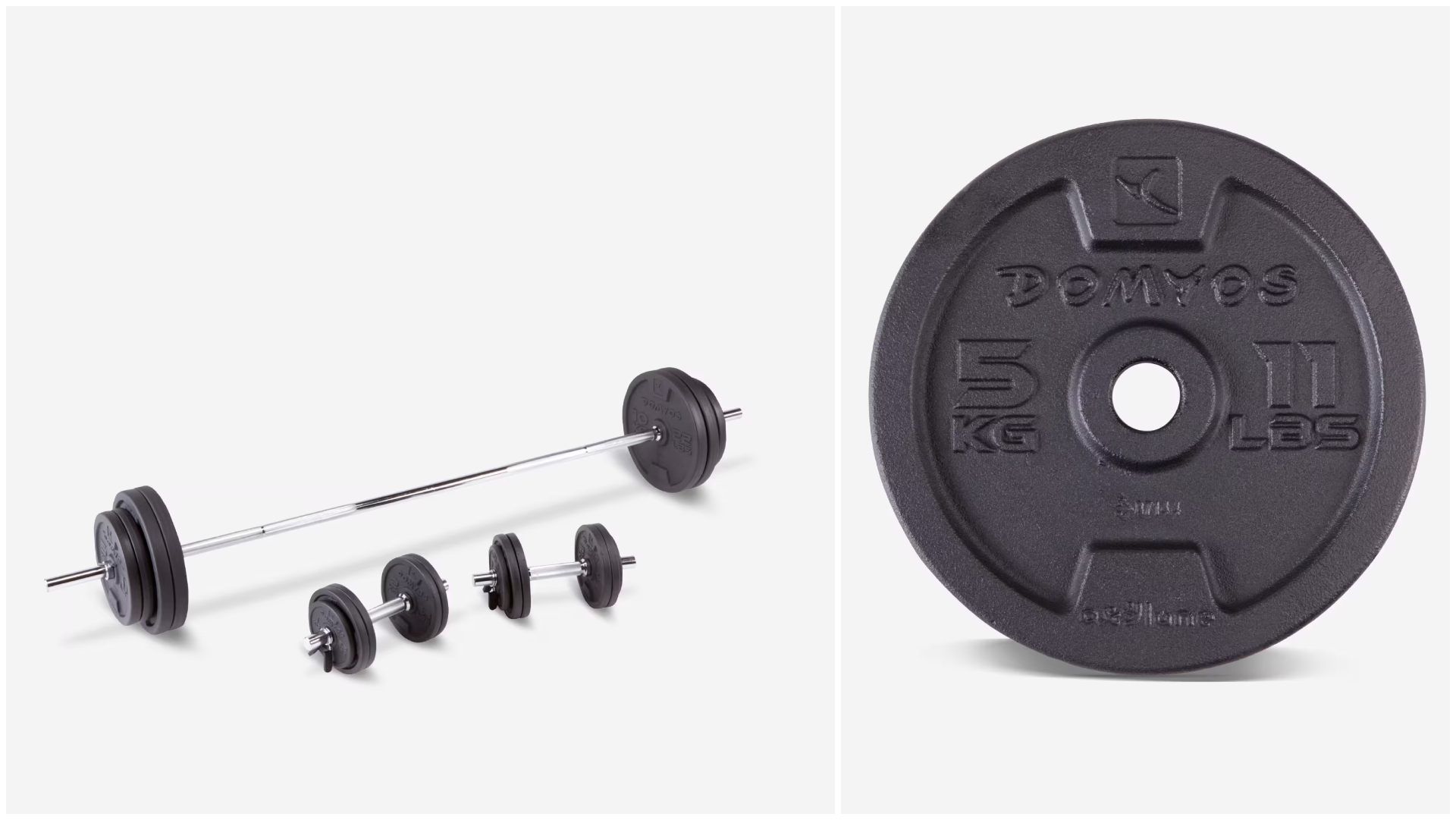 Juego de pesas con mancuernas y barra 93 kg musculación Corength.