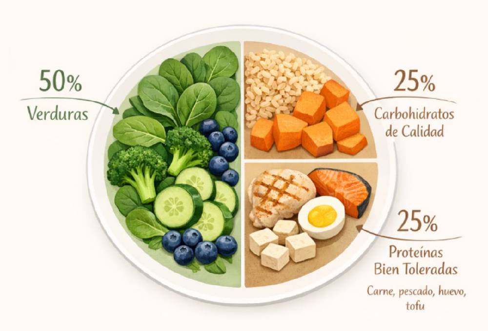 plato con enfoque antiinflamatorio