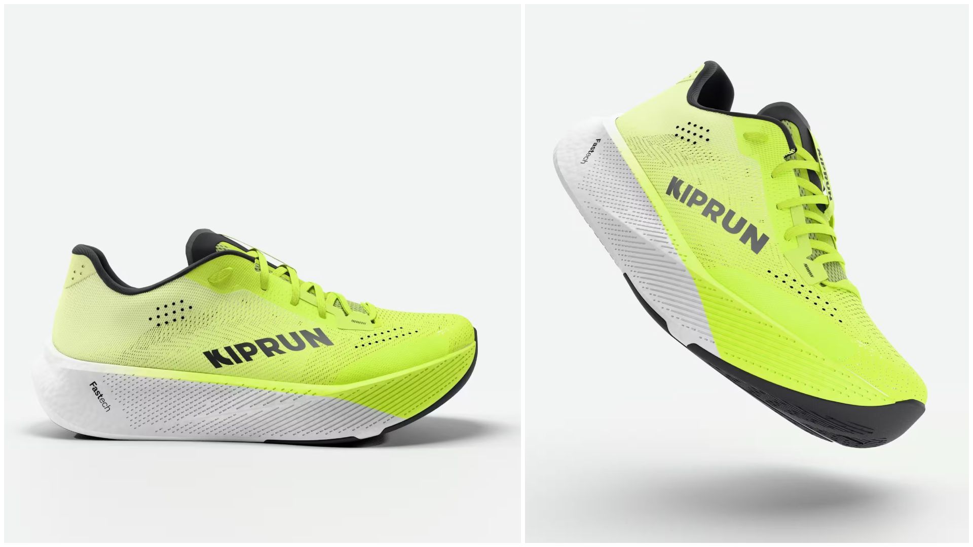 Zapatillas running carretera hombre, Kiprun Kipride amarillas. Zapatillas running carretera hombre, Kiprun Kipride amarillas.