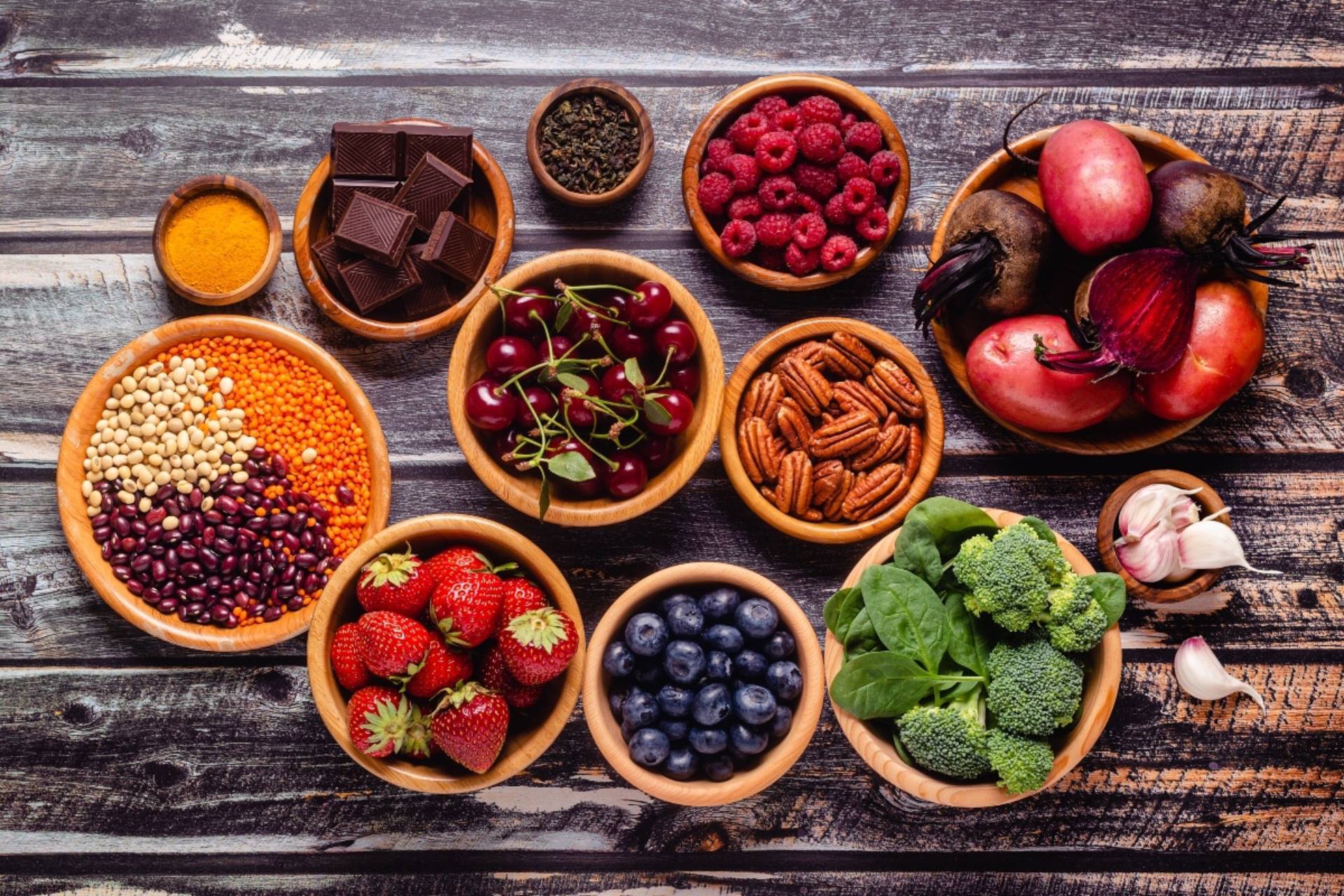 Tabla de alimentos ricos en antioxidantes