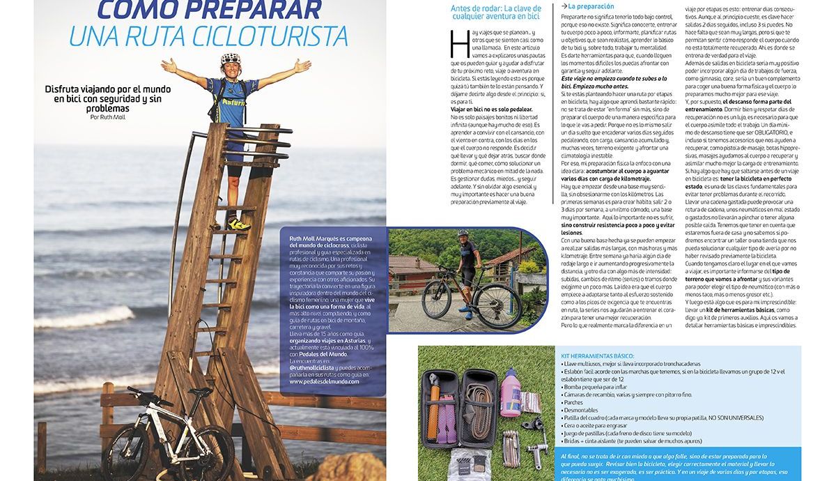 Preparada para recorrer el mundo en bicicleta con la campeona Ruth Moll en Sport Life Mujer 24