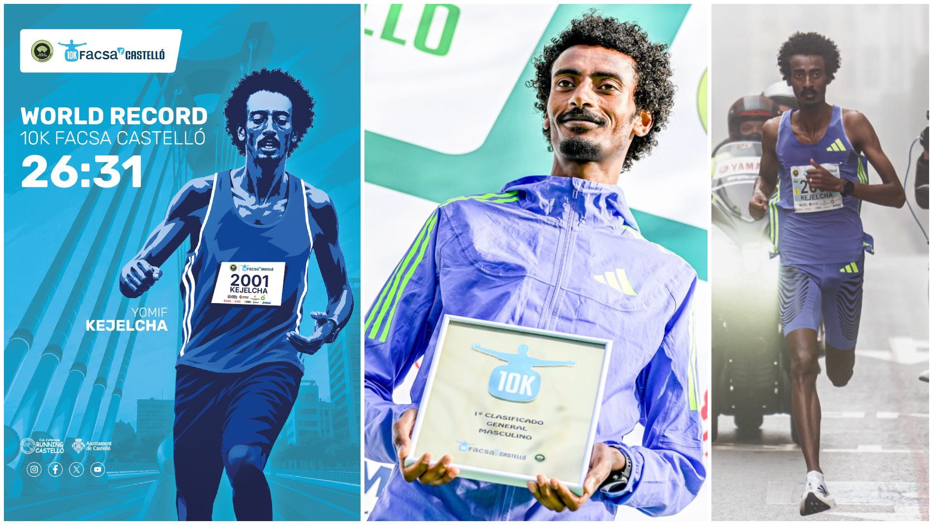 World Athletics oficializa la mejor marca de la historia de Yomif Kejelcha en el 10K FACSA Castelló.