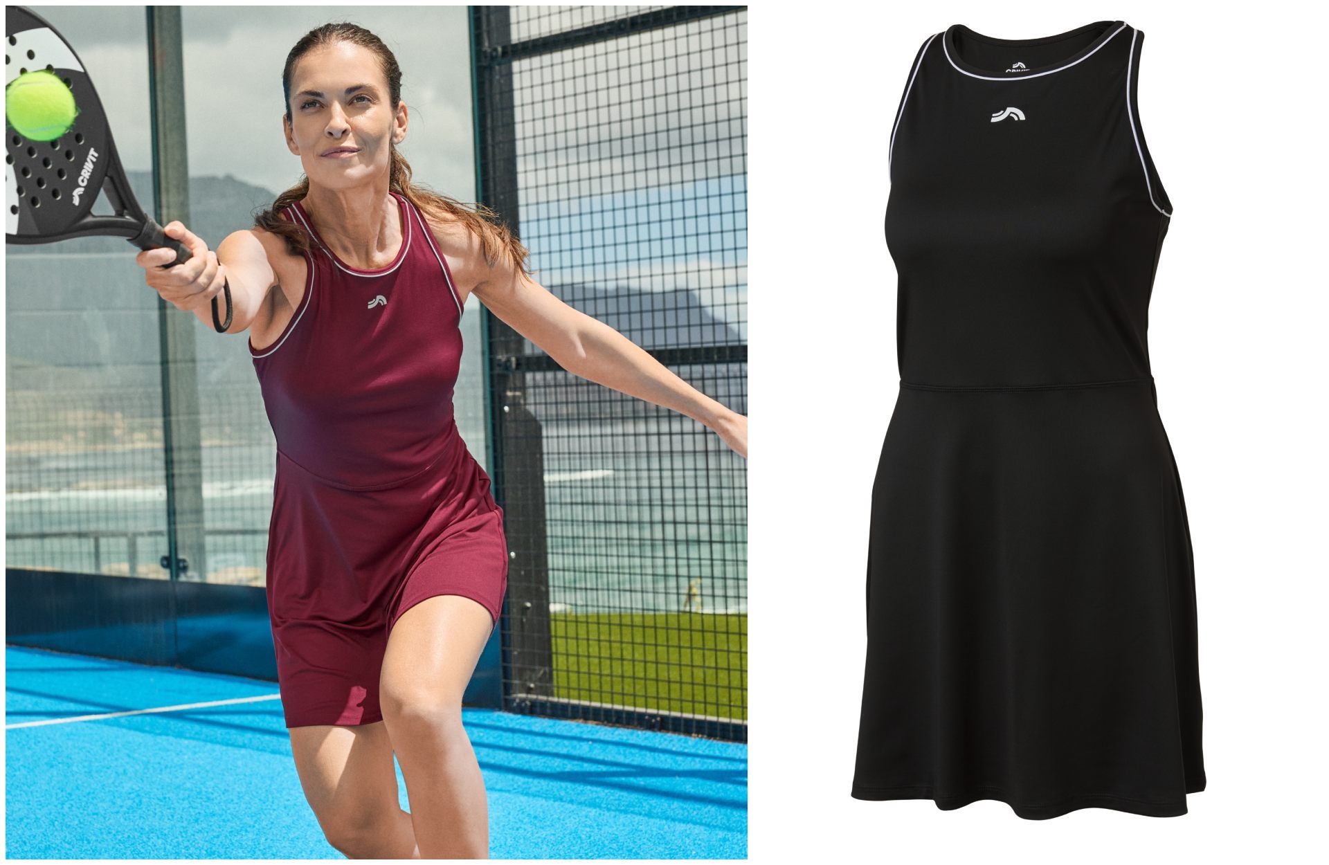Vestido técnico para mujer.