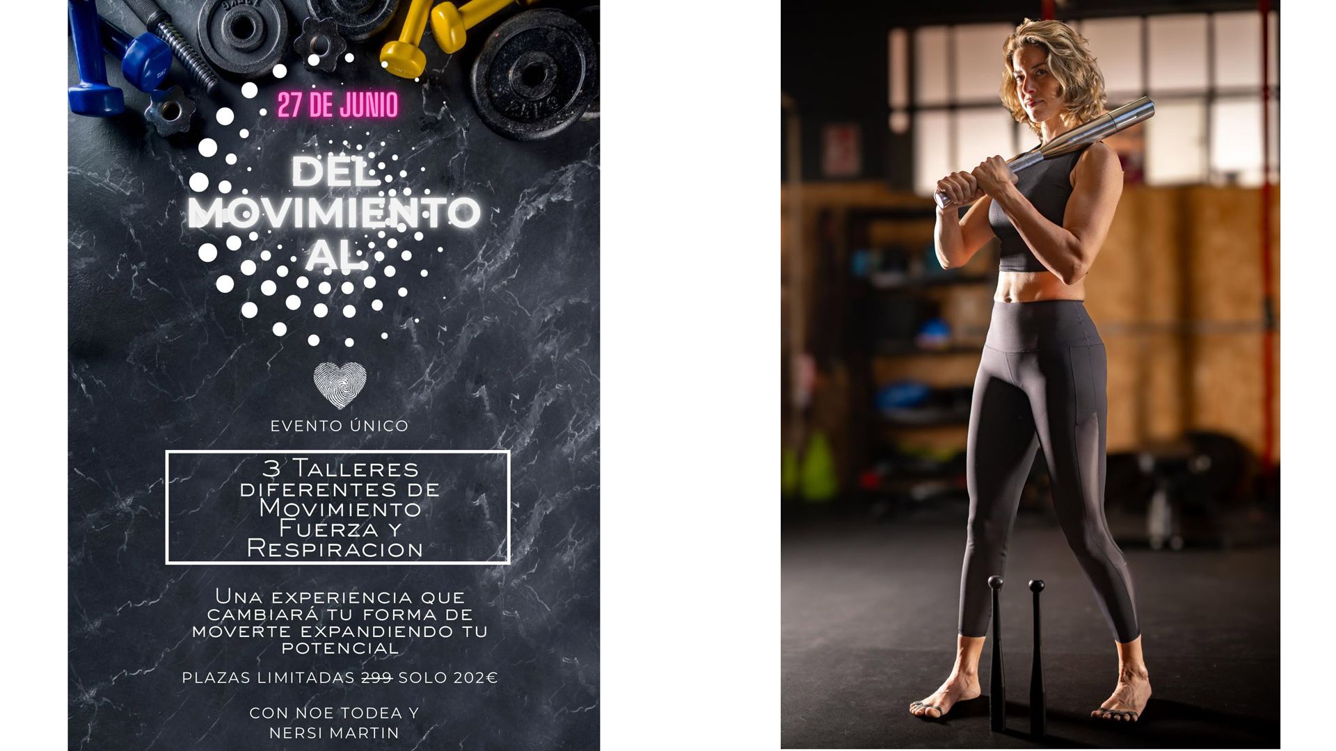 3 Talleres de Movimiento, Fuerza y Respiración con Noe Todea y Nersi Martín