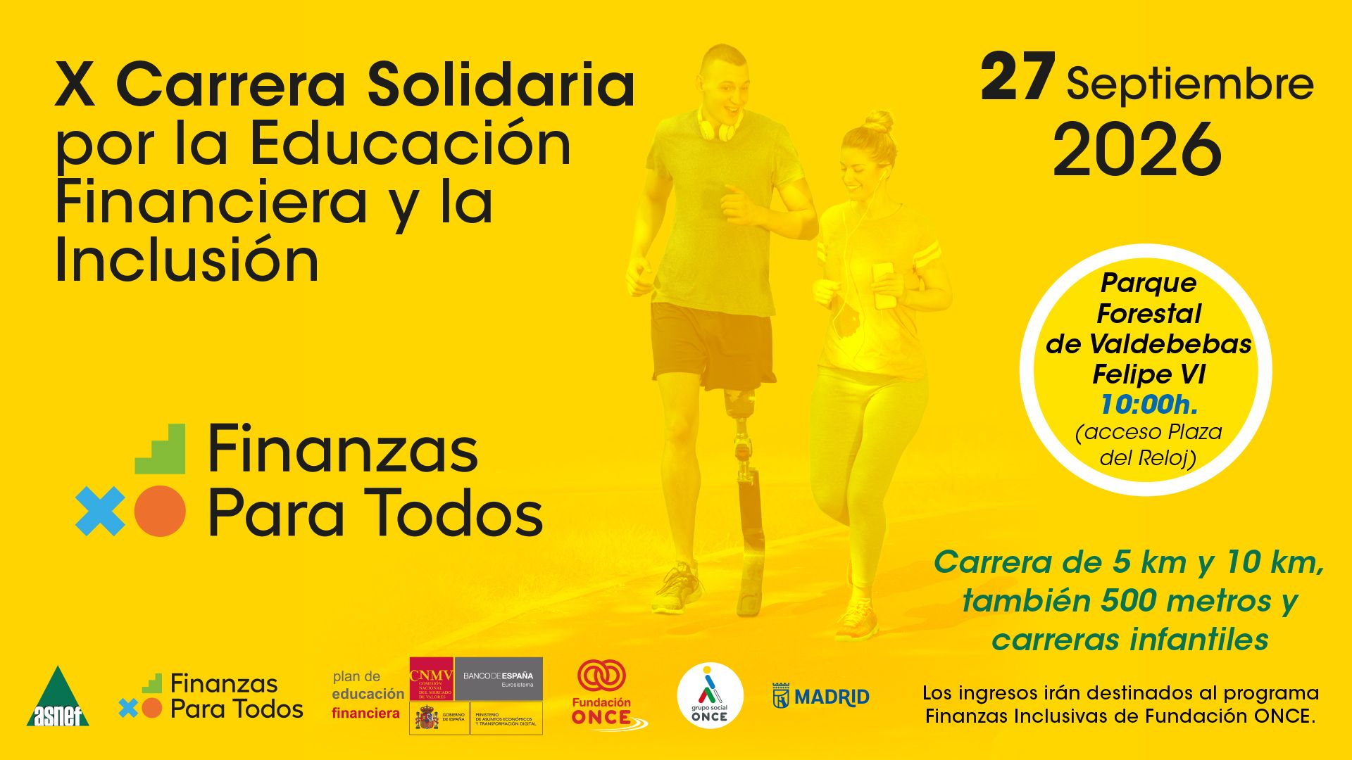 La X Carrera por la Educación Financiera y la Inclusión abre inscripciones.