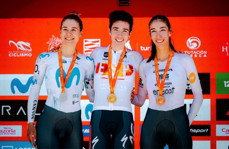 Podio del Campeonato de España contrarreloj
