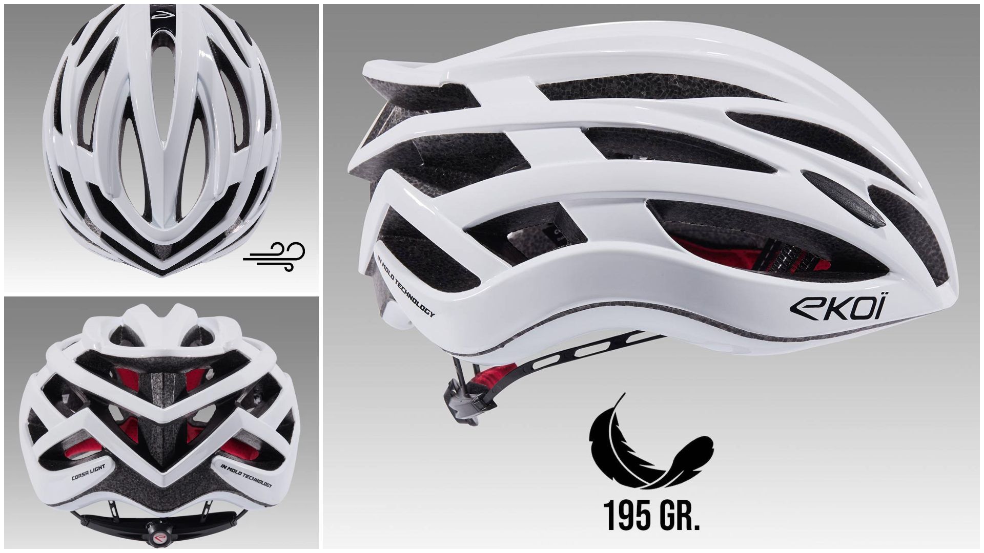 Casco EKOI CORSA LIGHT Blanco.