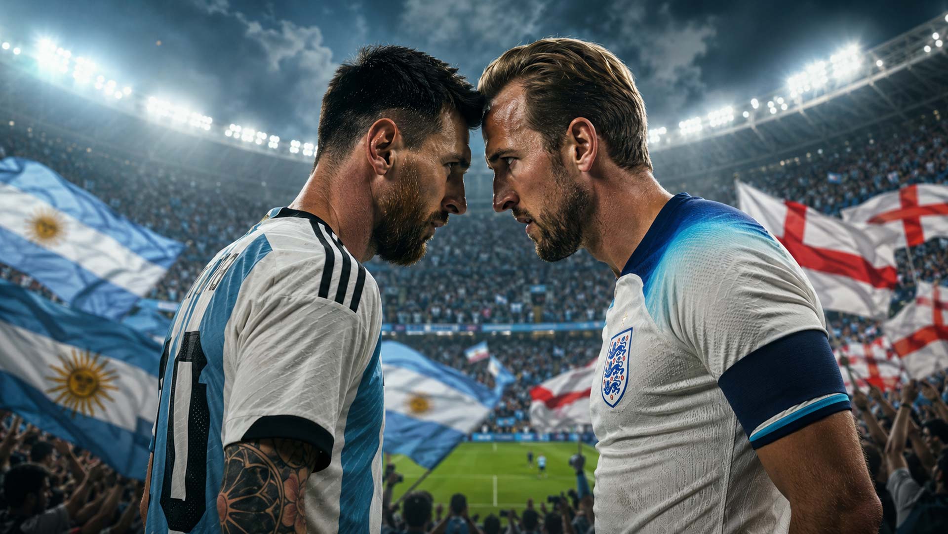 Argentina vs Inglaterra: historia de una rivalidad. (Imagen generada con IA)