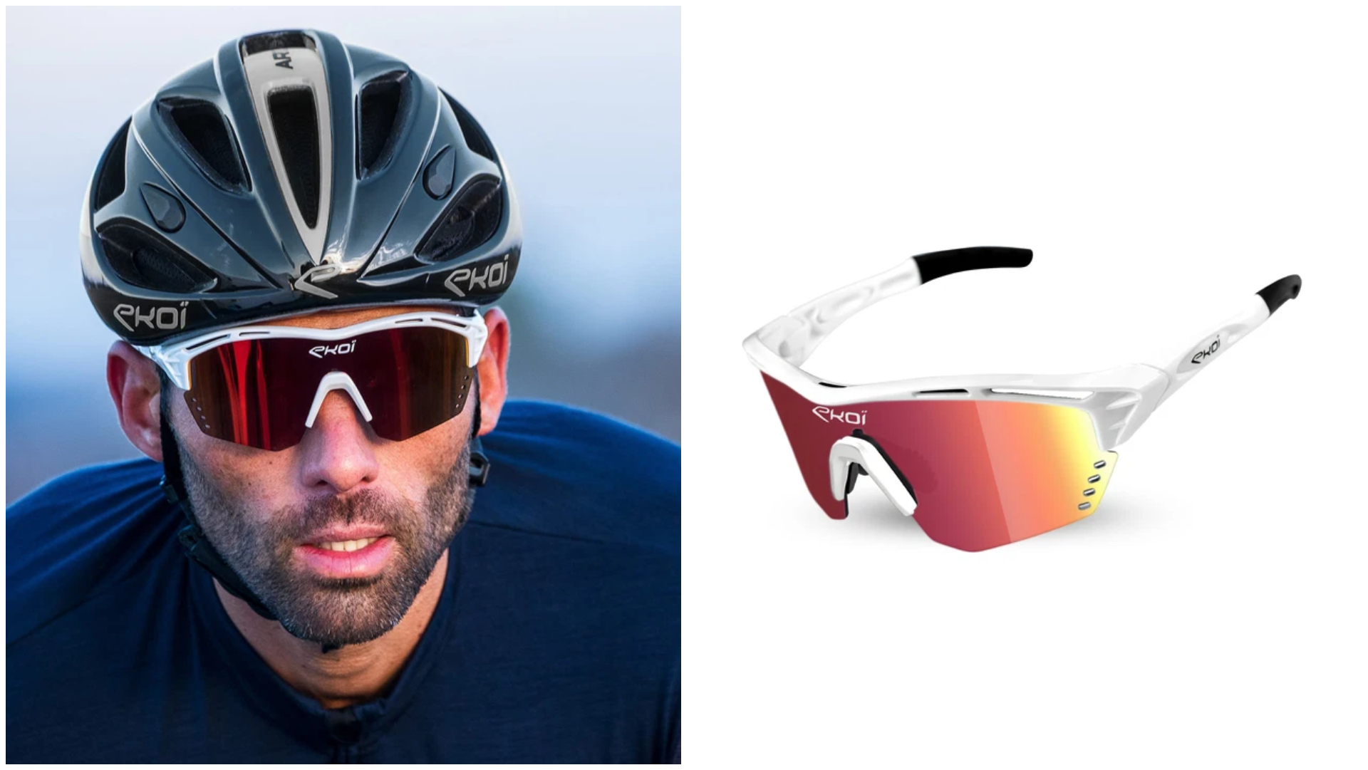 Gafas EKOI PERSOEVO4 Blanco Revo Rojo Cat3.