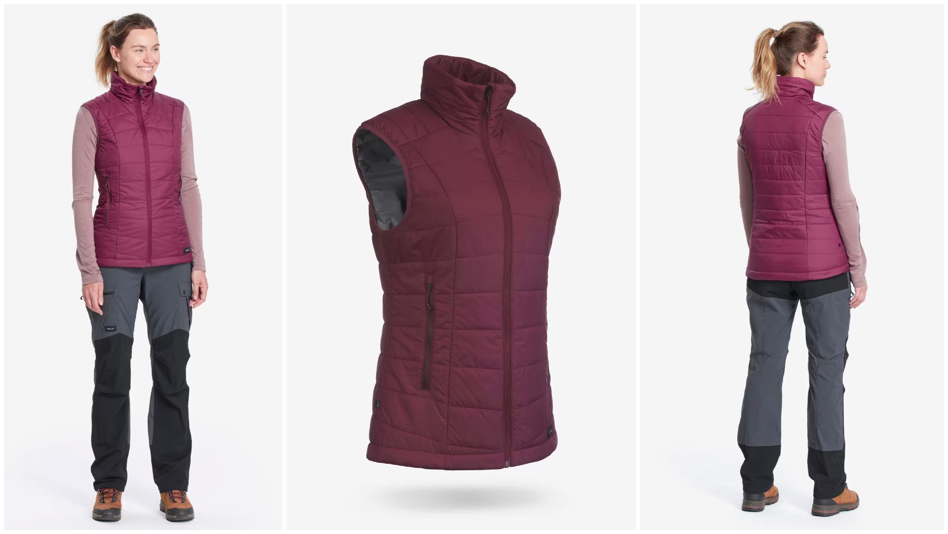 Chaleco acolchado de montaña y trekking Forclaz MT100.