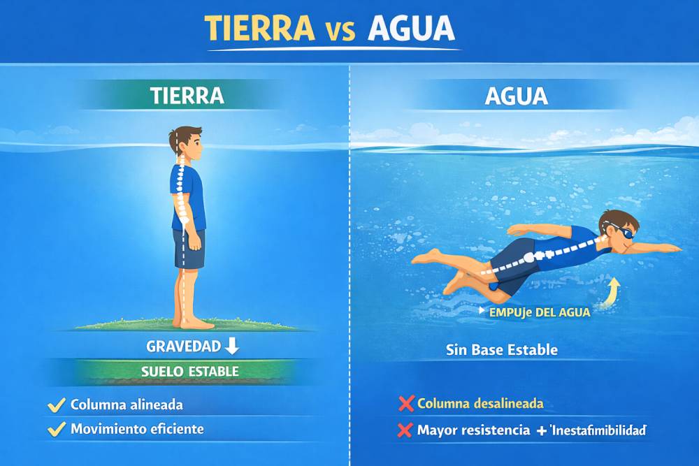 ¿Qué ocurre cuando entramos en el agua 