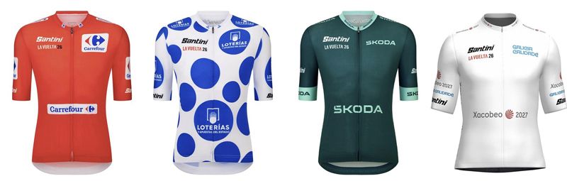 Maillots oficiales de La Vuelta
