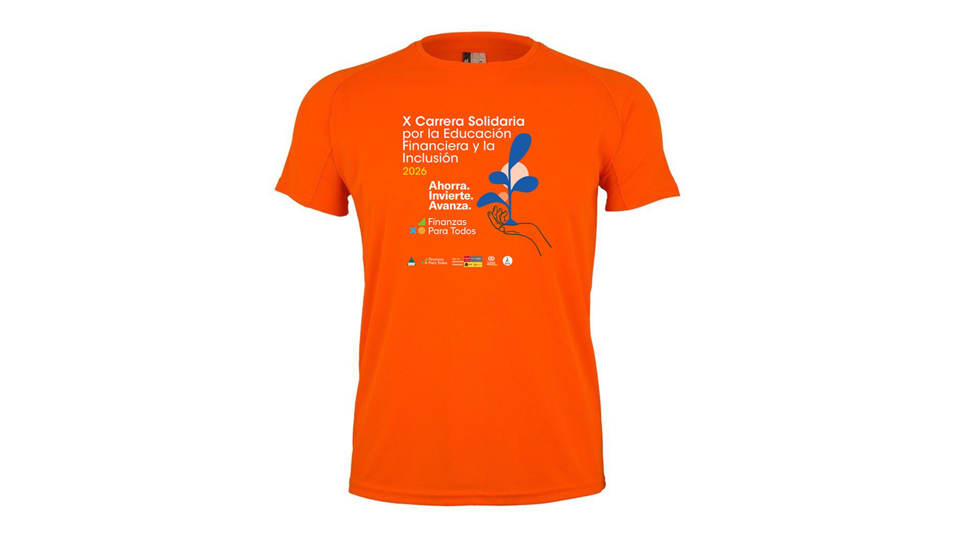 La camiseta de la X Carrera por la Educación Financiera y la Inclusión 
