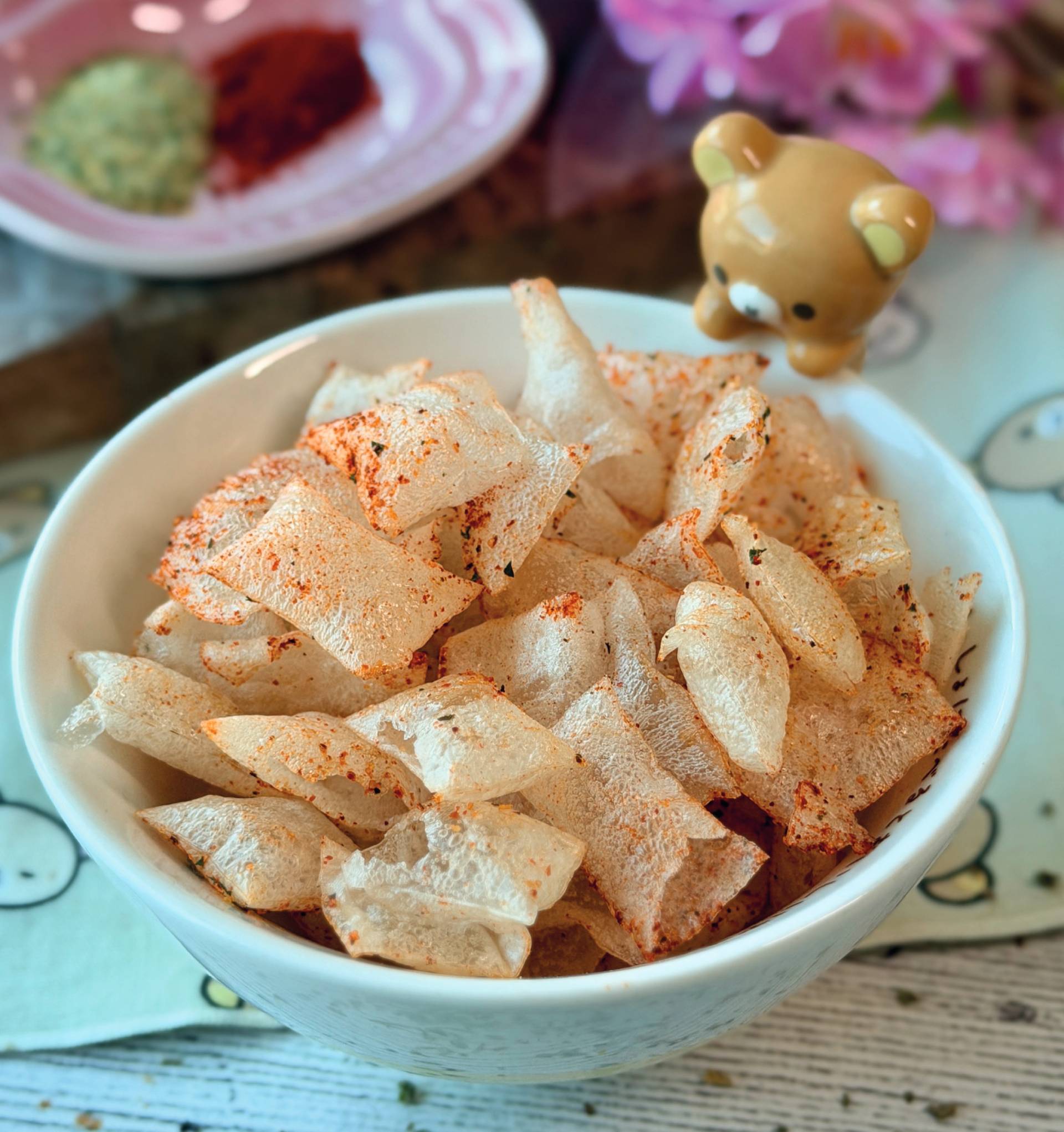 Chips de papel de arroz