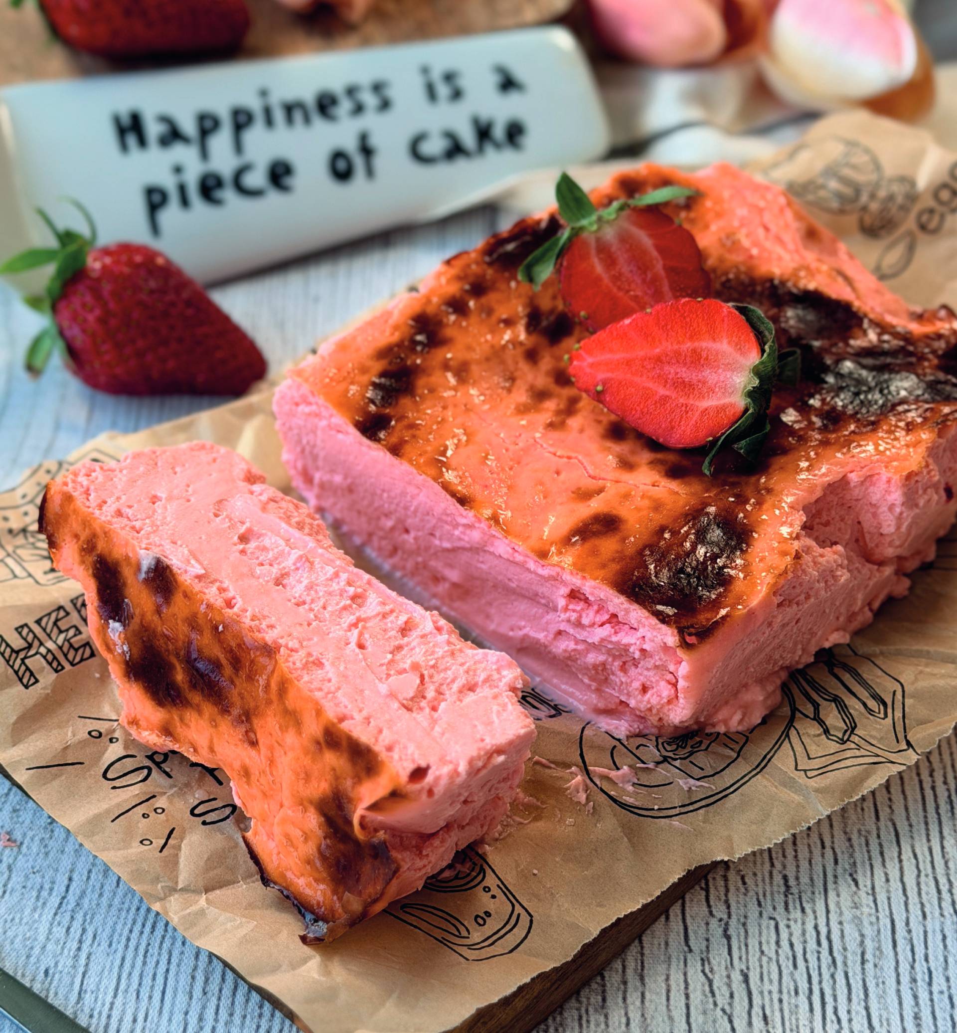 Receta en Airfryer Tarta de yogur y fresa