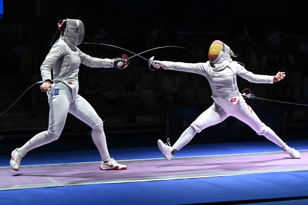 Lucía Martin Portugues en plena competición